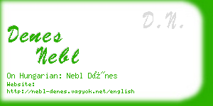 denes nebl business card